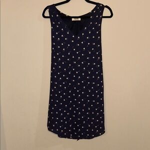 Chic Bee Pattern Navy Midi Dress